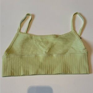 Urban Outfitters Light Green Striped Sports Bra